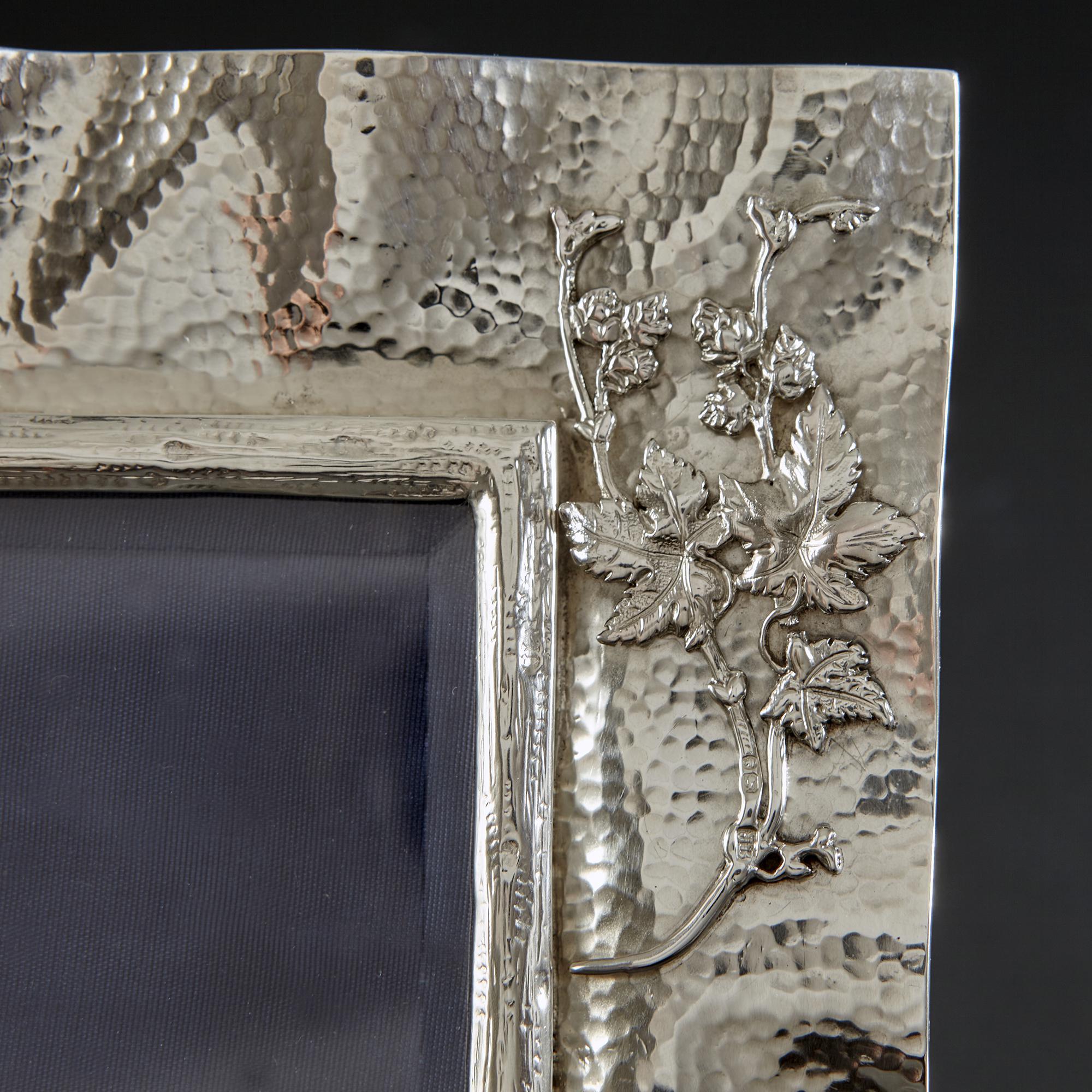 19th Century Aesthetic style silver photograph frame For Sale