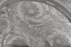 Aesthetic Tiffany & Co. Sterling Silver Bowl Bird Flowers 925-1000 18696A Makers