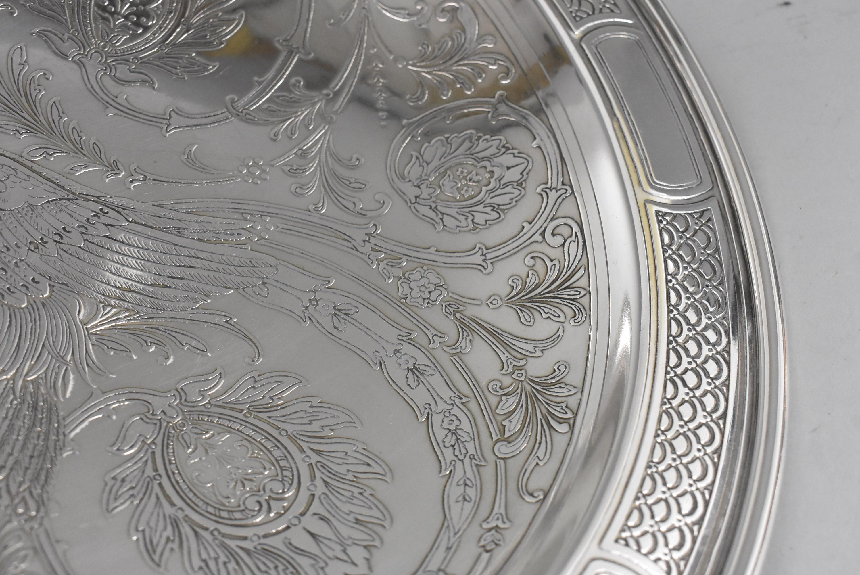 North American Aesthetic Tiffany & Co. Sterling Silver Bowl Bird Flowers 925-1000 18696A Makers
