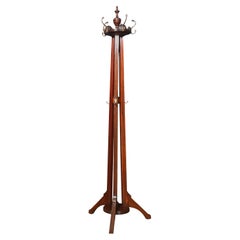 Aesthetic walnut hat and coat stand