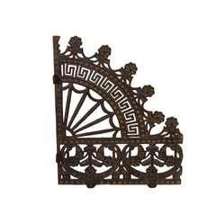 Ästhetische architektonische Fächerzwickel aus Schmiedeeisen, um 1880