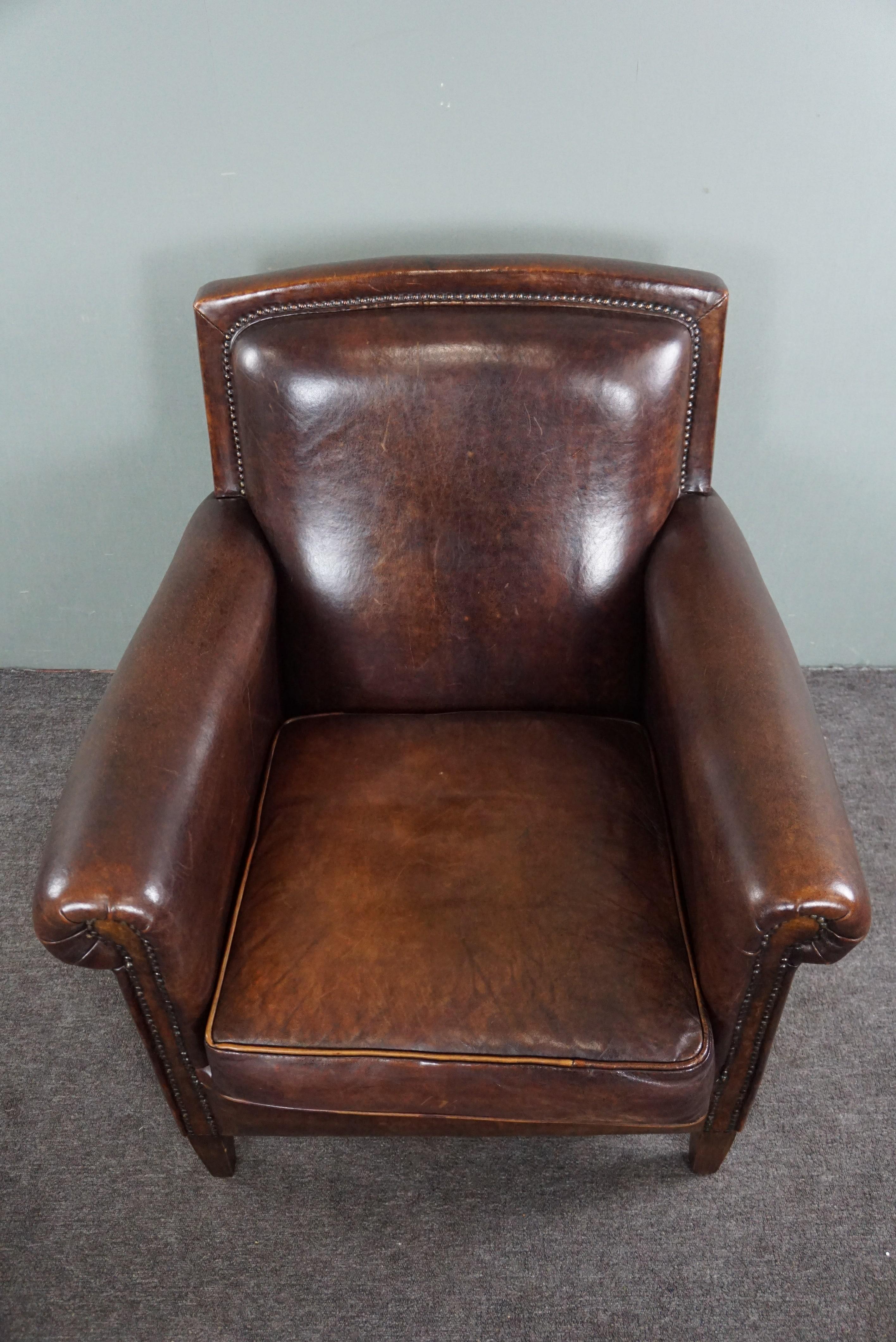 Contemporary Aesthetically well thought out sheepskin armchair/armchair For Sale