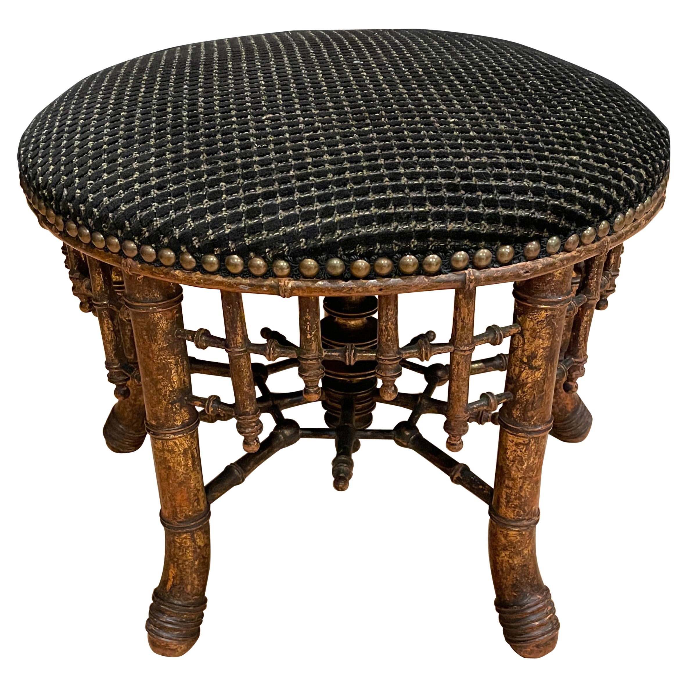 Aesthetics Movement Antique Faux Bamboo Stool