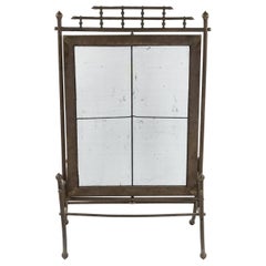 Victorian Bronze Faux Bamboo Fire Screen