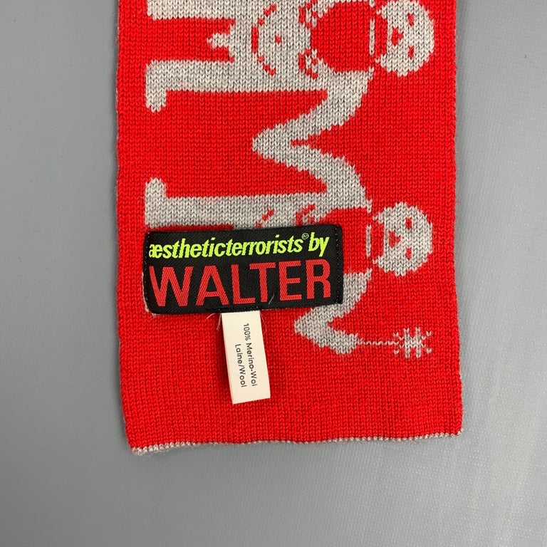 AESTHETICTERRORISTS by WALTER VAN BEIRENDONCK Red and Grey Merino