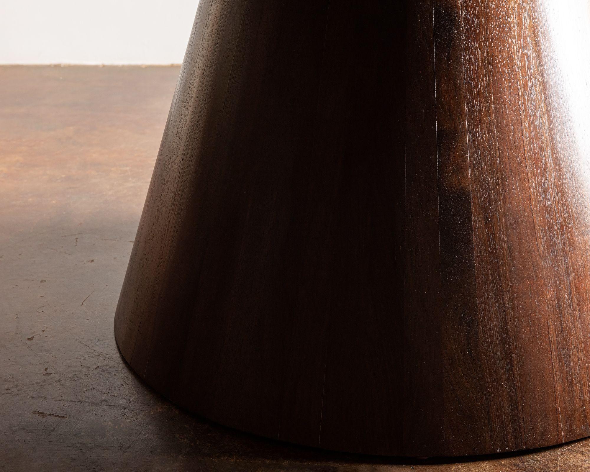 Aeterna Round Walnut Dining Table For Sale 2