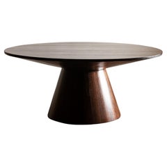 Aeterna Round Walnut Dining Table