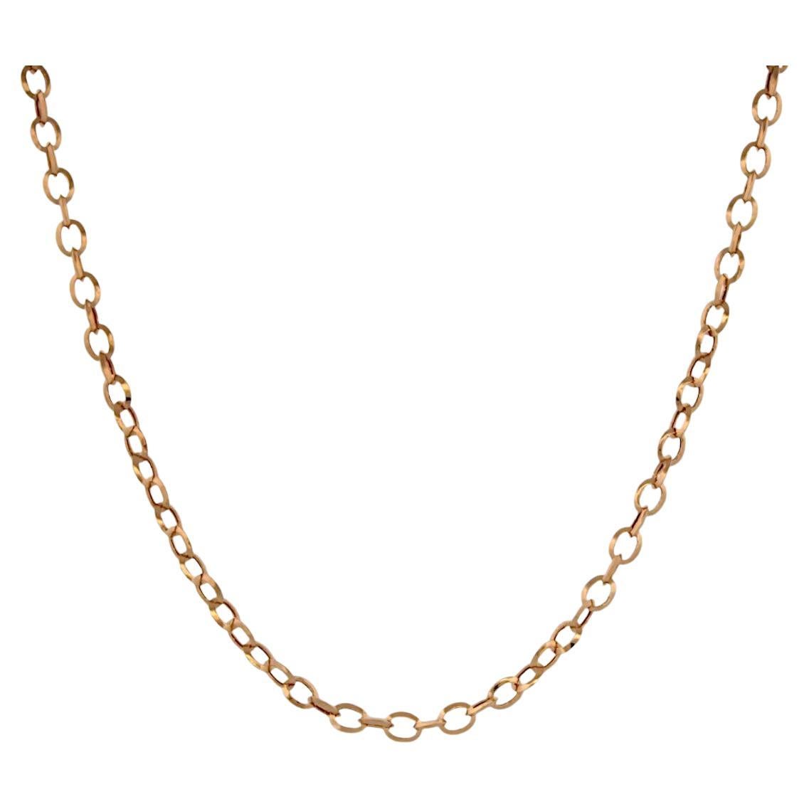 Aethelred  18k Yellow Gold Oval Chain – 18" with Lobster Clasp For Sale