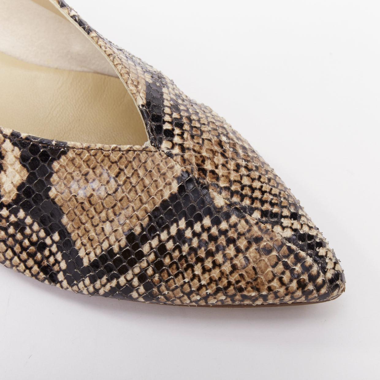 AEYDE Moa natürlich geschupptes Leder V Vamps Spitze Zehe Ballerina Wohnungen EU37 im Angebot 2