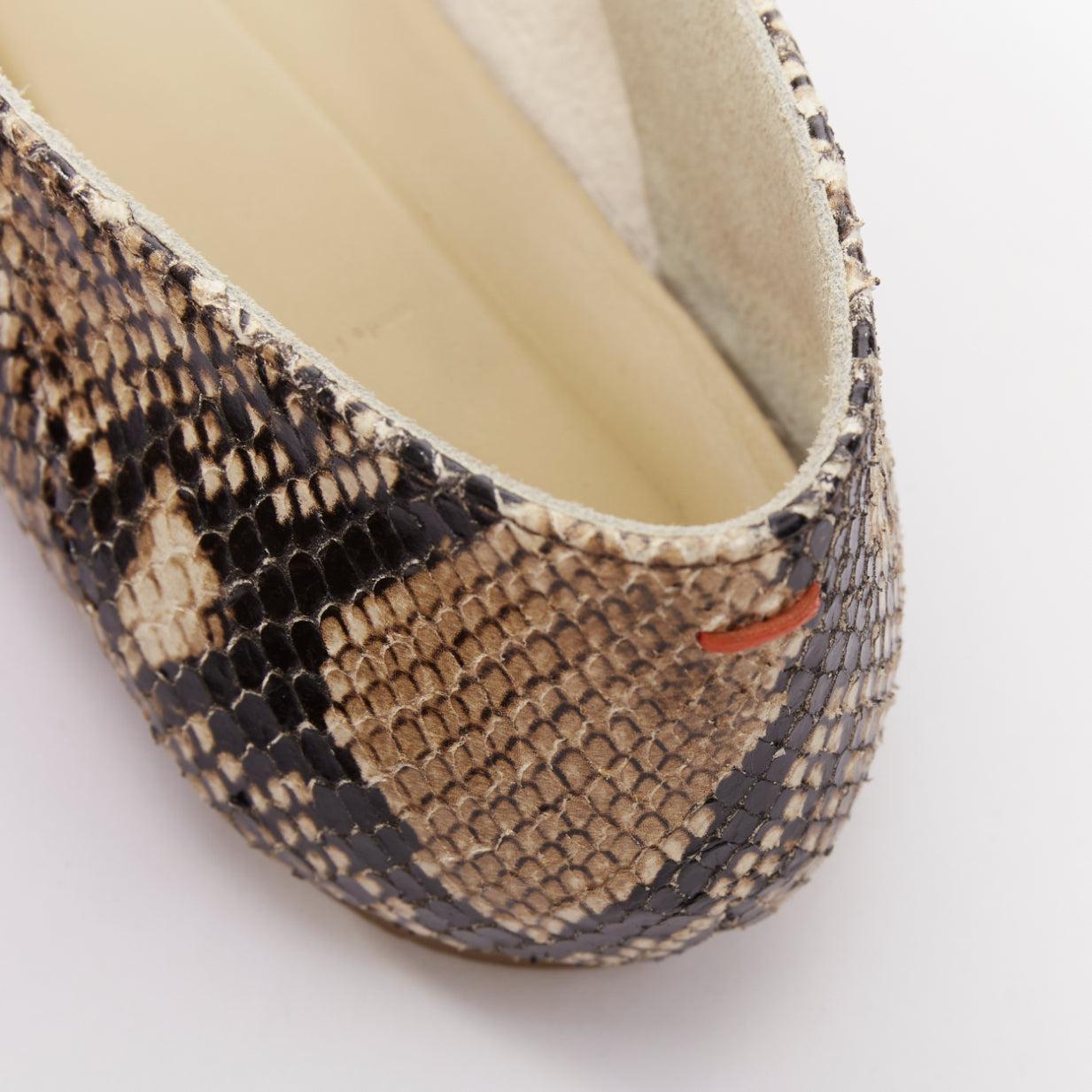 AEYDE Moa natürlich geschupptes Leder V Vamps Spitze Zehe Ballerina Wohnungen EU37 im Angebot 3