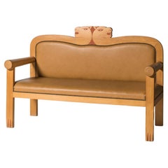 Braunes Sofa von Alekos Fassianos