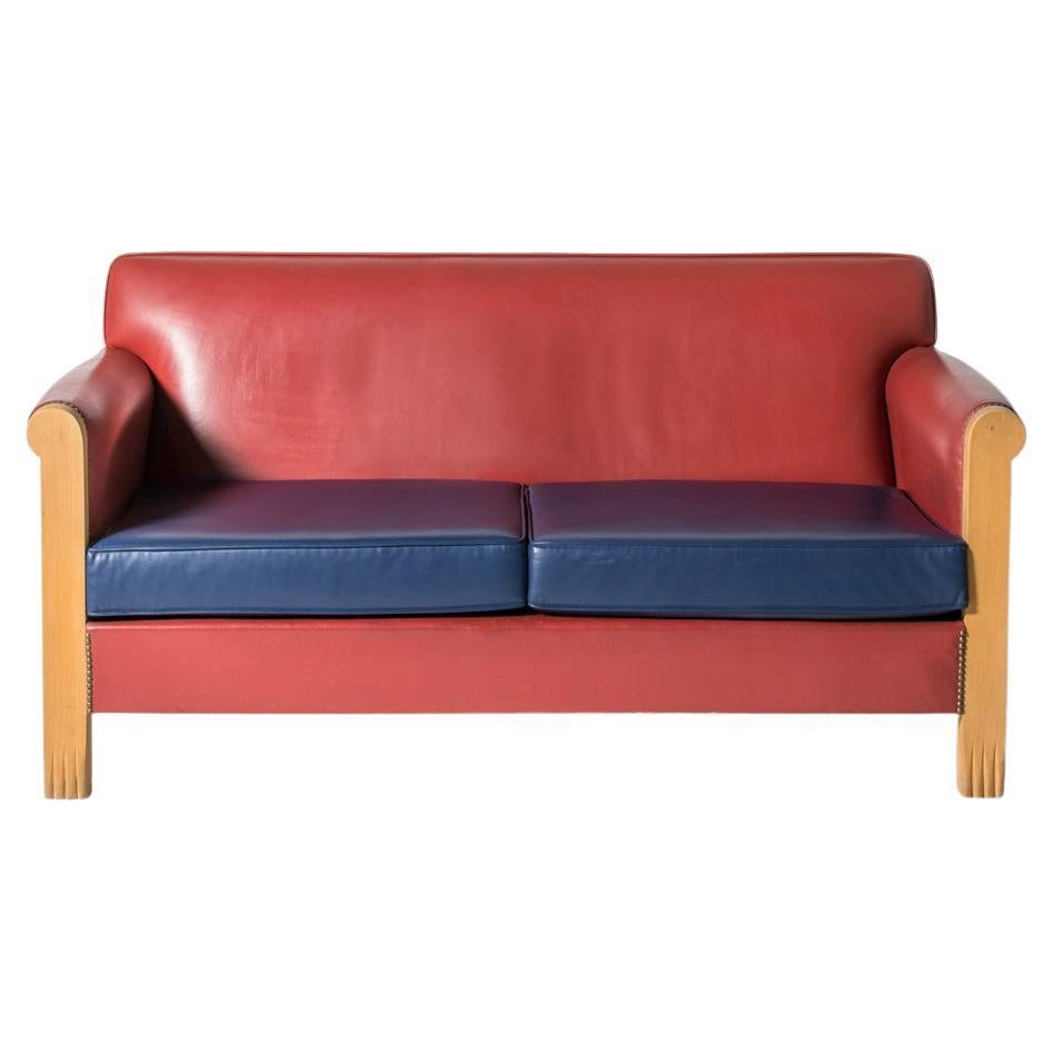 Red and Blue Sofa by Alekos Fassianos For Sale at 1stDibs