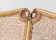 Rattan Bench by Alekos Fassianos