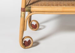 Rattan Coffee Table by Alekos Fassianos