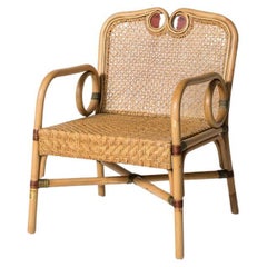 Rattan Armchair by Alekos Fassianos