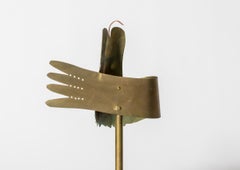 Brass Table Lamp with Dragon by Alekos Fassianos