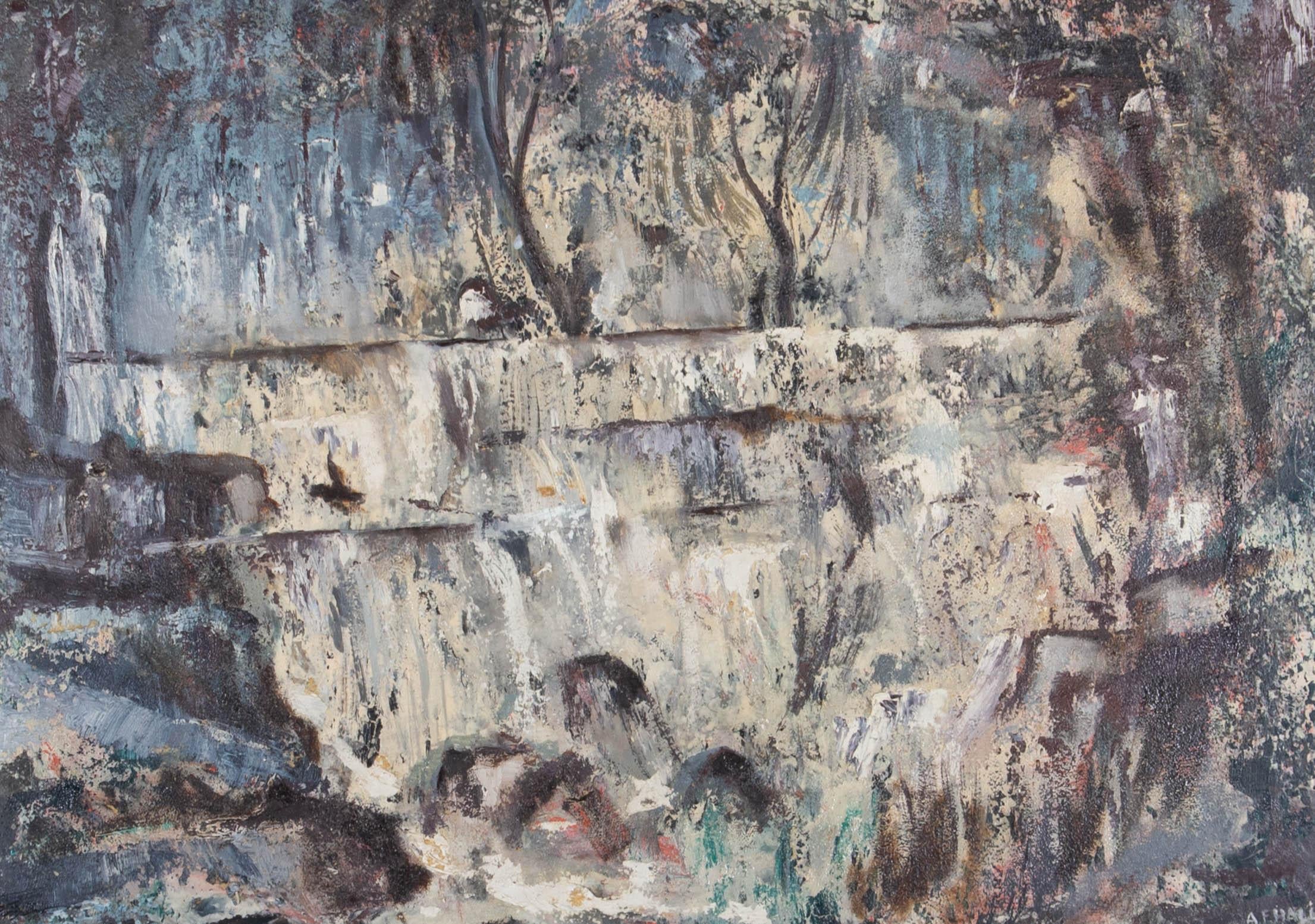 A.F. A. Hall - 20° secolo Olio, Cascata - Painting di A.F. Hall