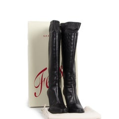 A.F Van De Vorst Black Croco Leather Boots - Size 38