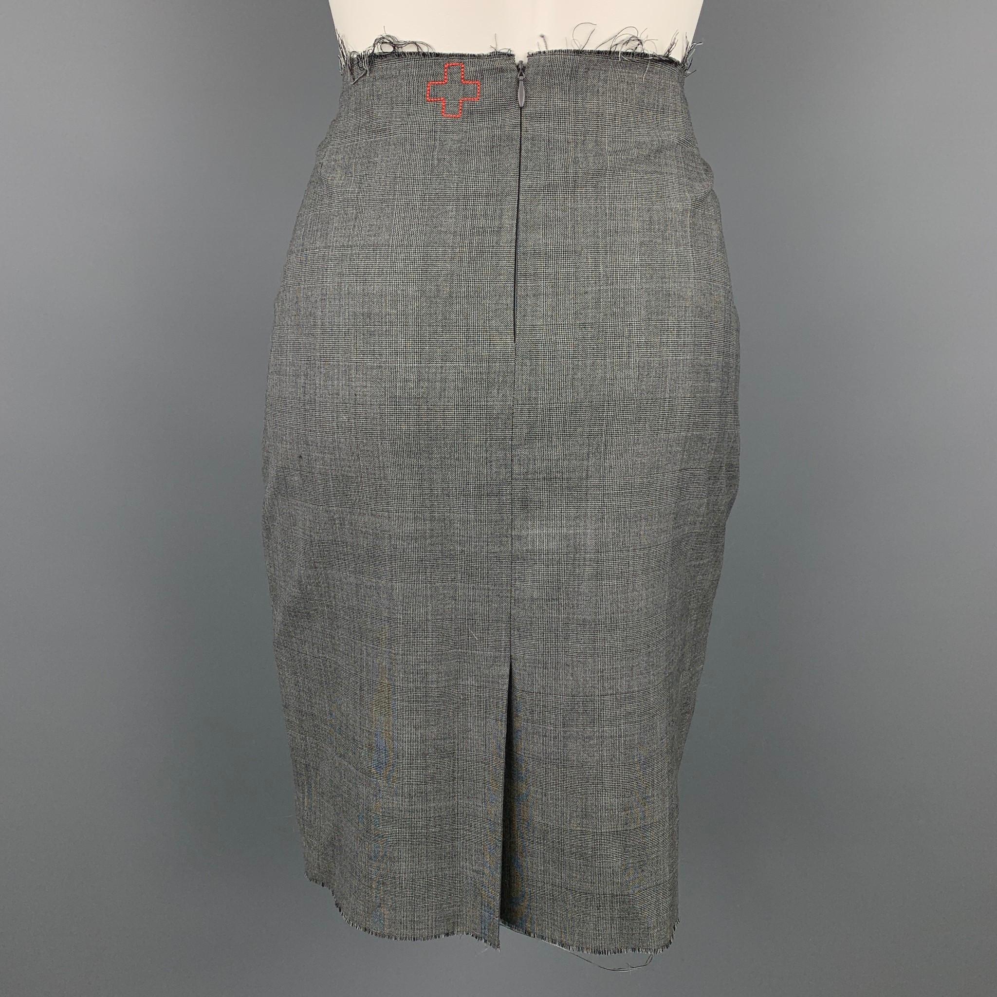 Women's A.F. VANDERVORST Size 6 Black & Silver Jacquard Acetate Blend Skirt Set