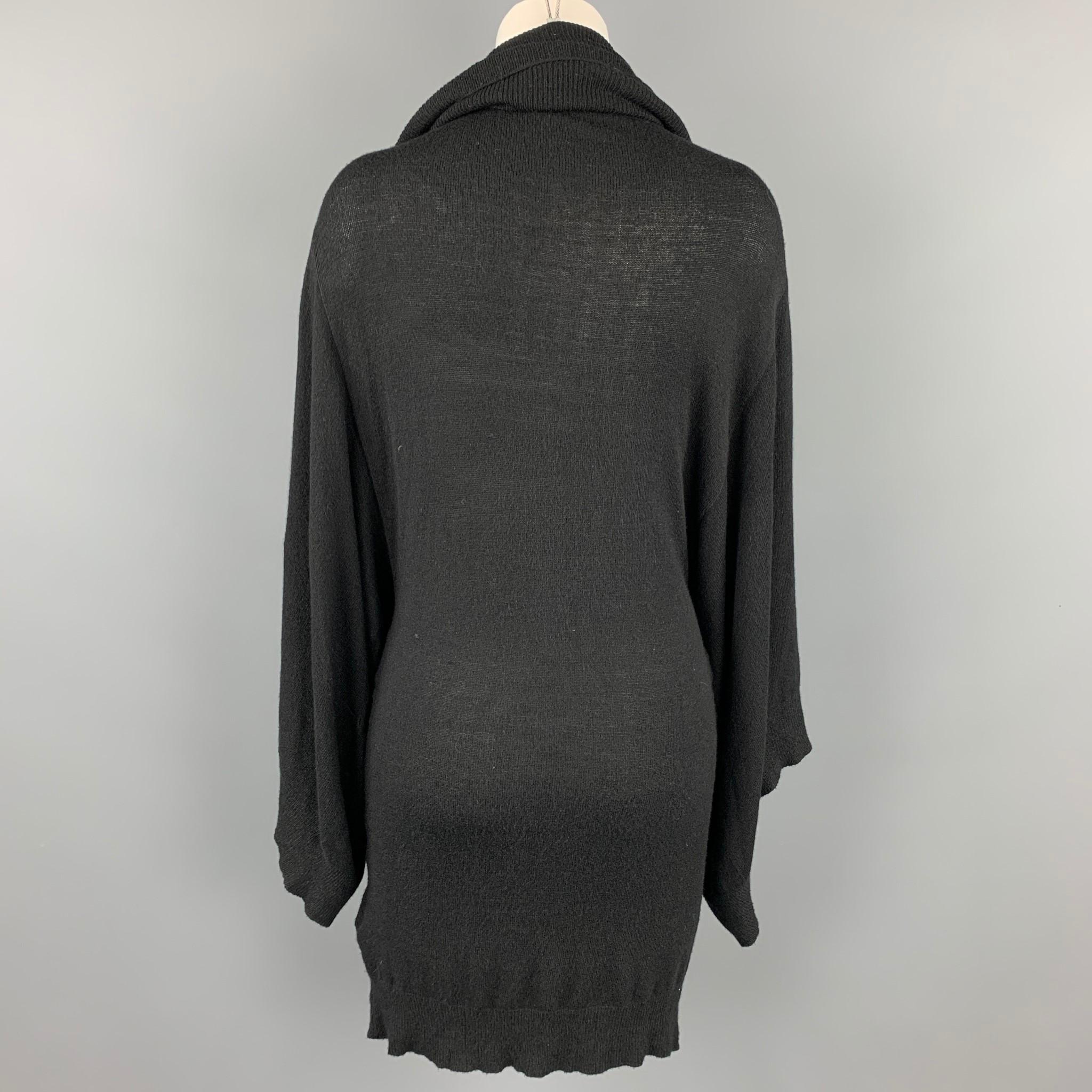 A.F. VANDERVORST Size S Black Viscose / Polyester Knitted Oversized Cardigan In Good Condition In San Francisco, CA