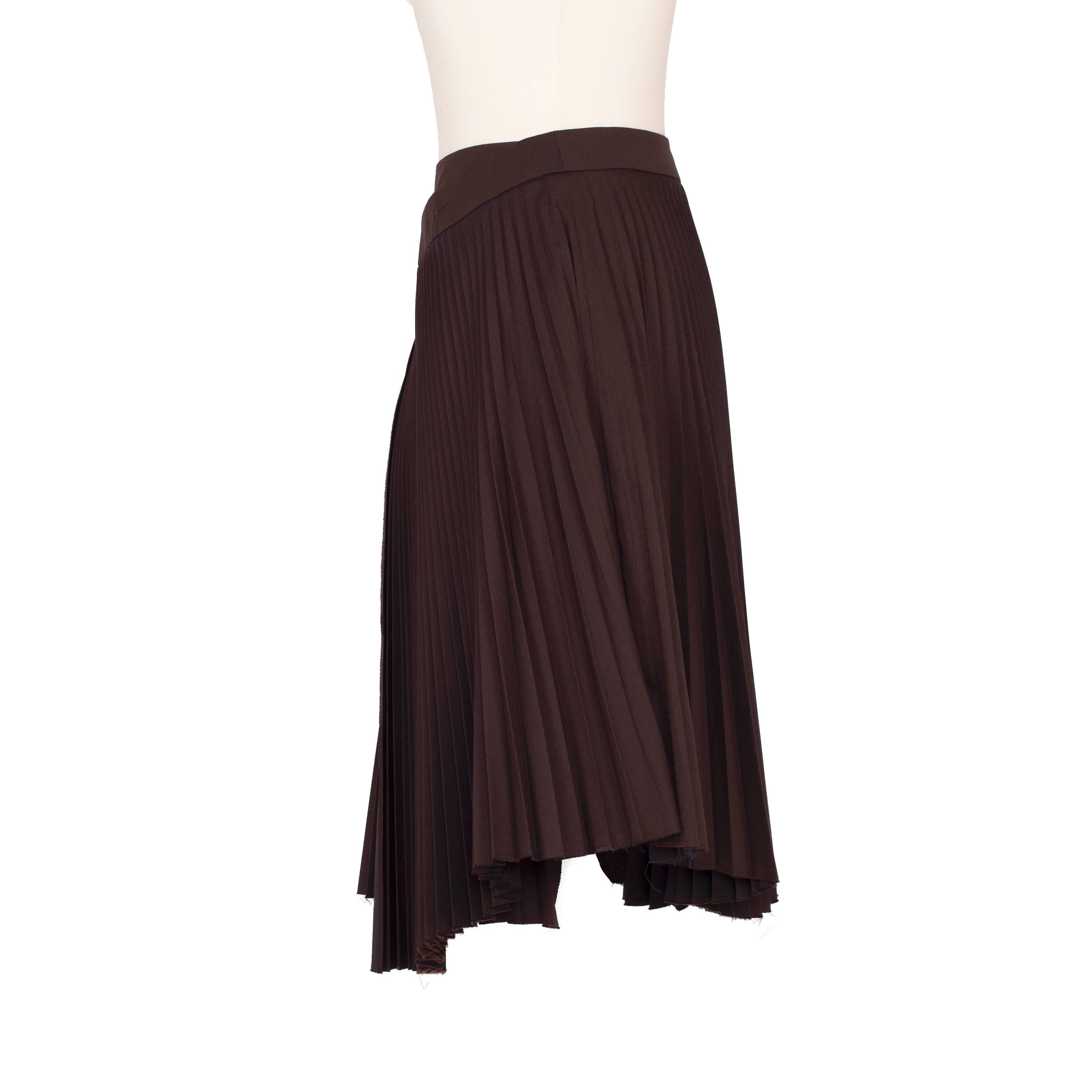 A.F. Vandevorst Pleated Wrap Origami Skirt 90s In Good Condition For Sale In Berlin, DE
