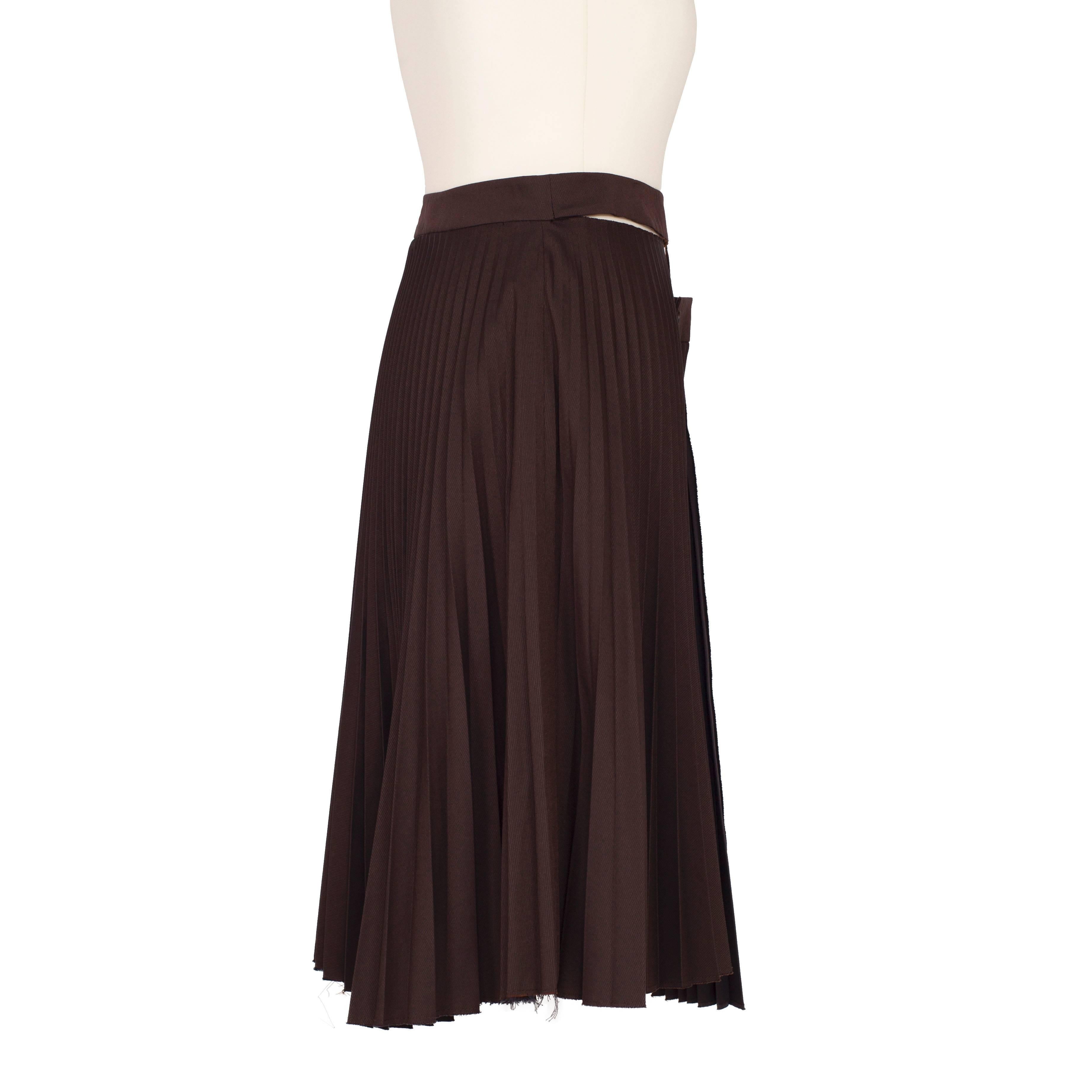 A.F. Vandevorst Pleated Wrap Origami Skirt 90s For Sale 1