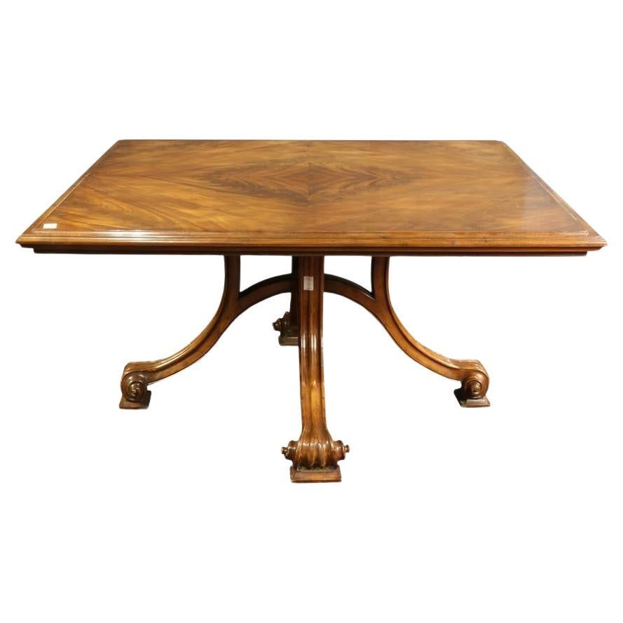 Therien Studio Workshop Hand Carved Mahogany Dining Table Late 20th Century For Sale