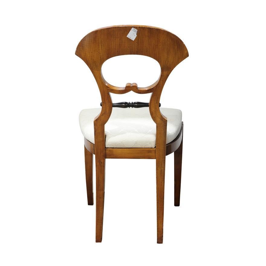 Antique Period Austrian Biedermeier Birch Dining Chairs Set of Seven Circa 1820 For Sale 1