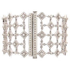 Afarin Collection 5 Row Fancy 7 carat Diamond Bracelet set in 18K White Gold