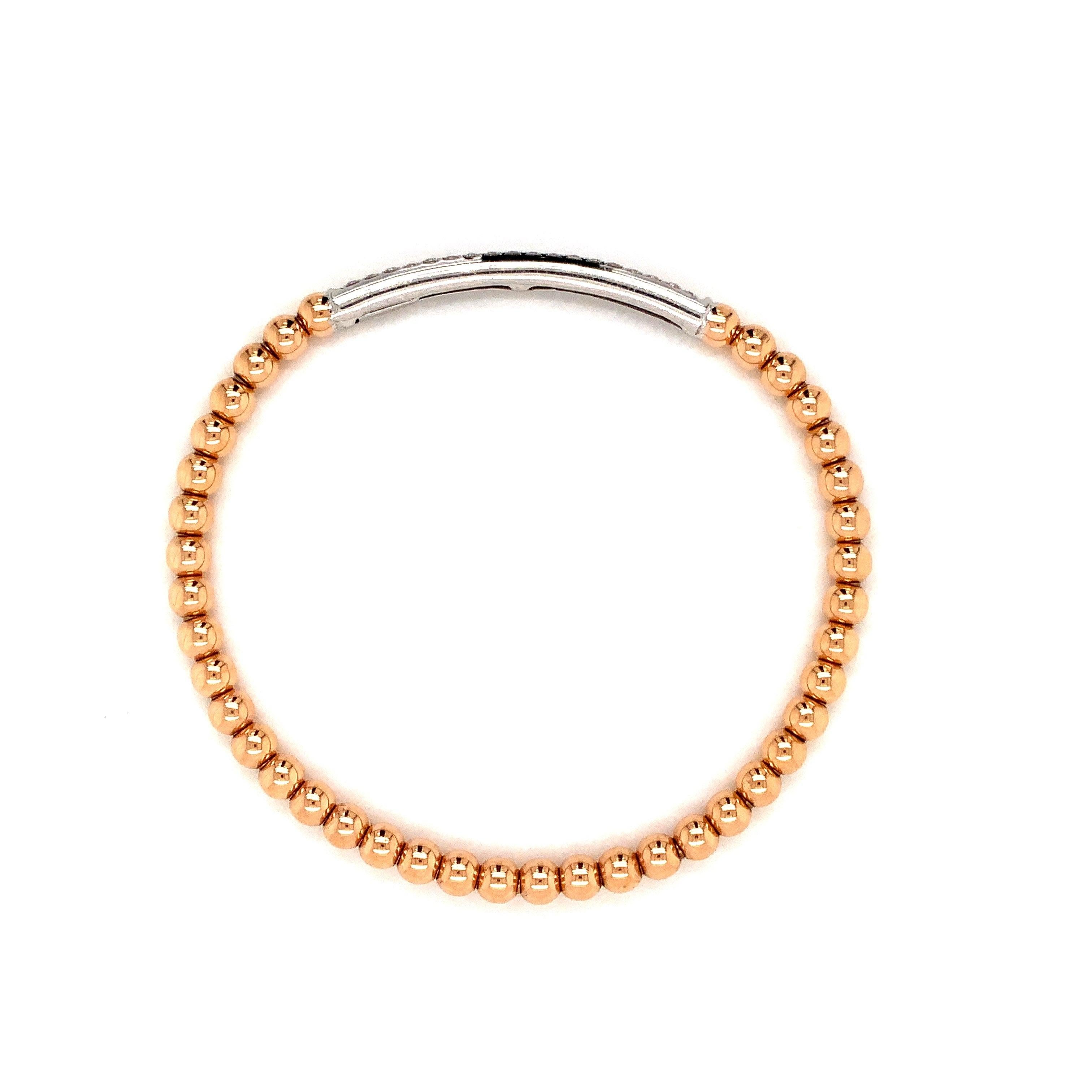 Afarin Kollektion Diamant- Stretch-Armband mit runden Brillanten 0,66 Gesamtkaratgewicht 18K (Brillantschliff)