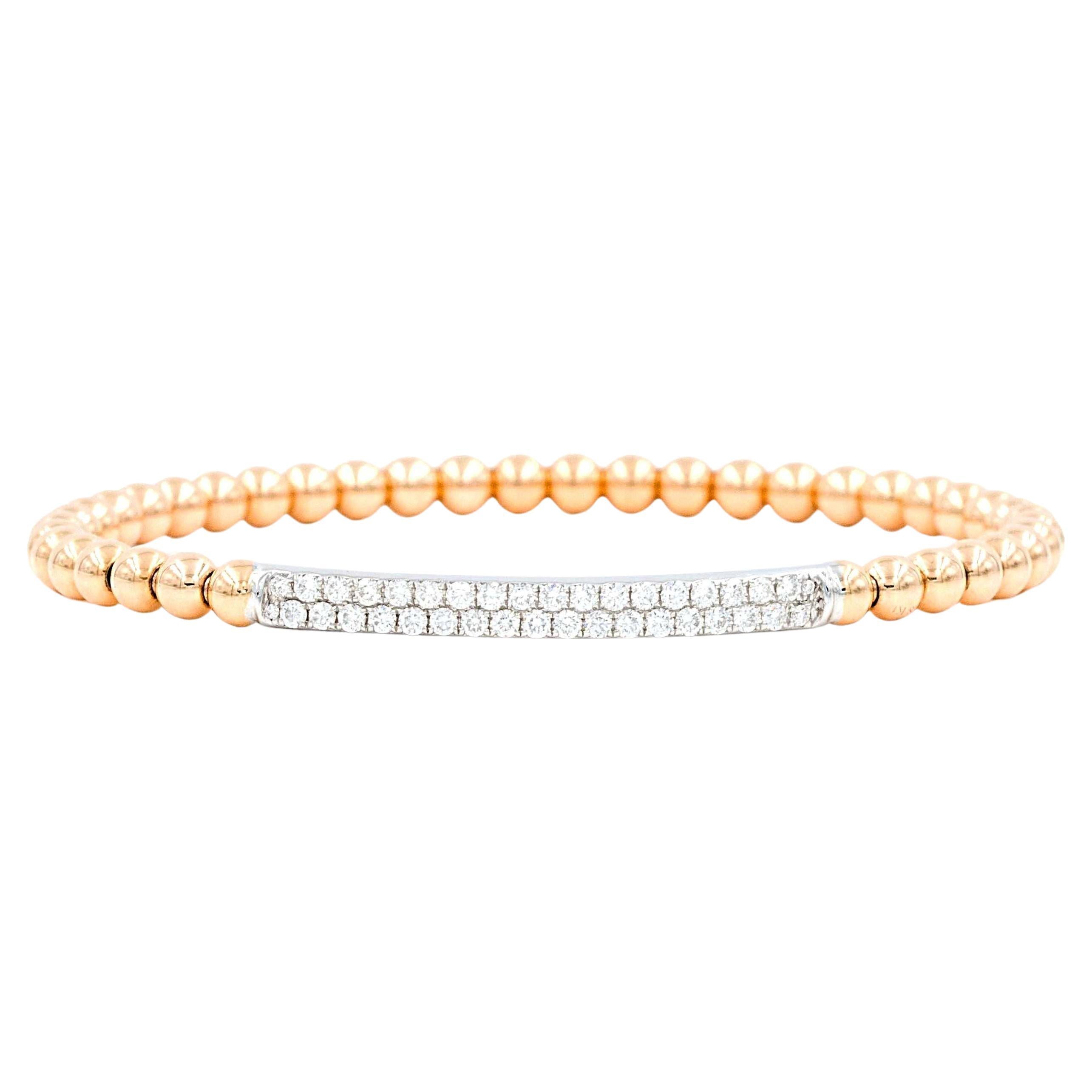 Afarin Kollektion Diamant- Stretch-Armband mit runden Brillanten 0,66 Gesamtkaratgewicht 18K