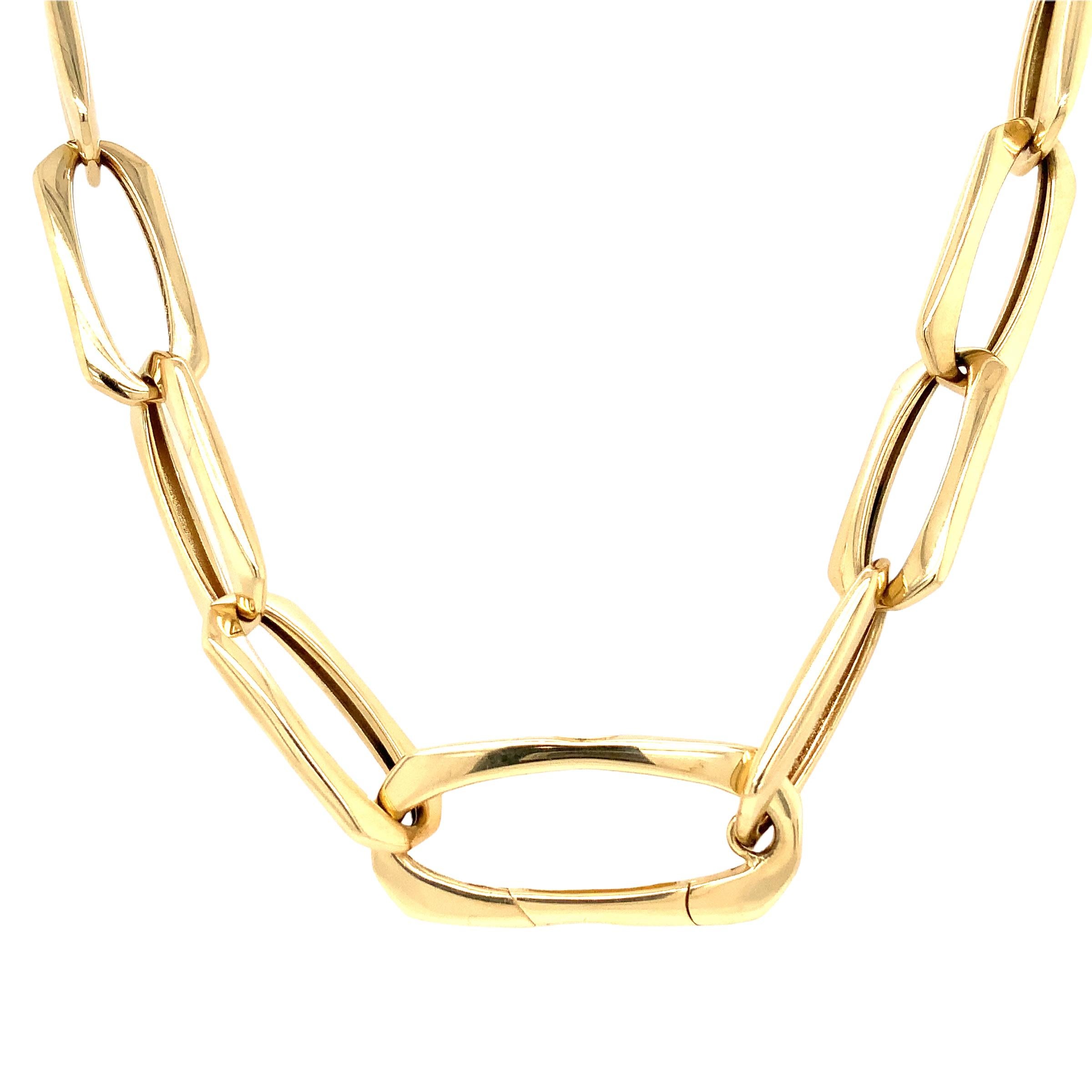 Afarin Collection Pavé Diamond 1.72 cts Paperclip Necklace Set in 18K Yellow Gold

18