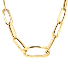 Afarin Collection Pavé Diamond 1.72cts Paperclip Necklace Set in 18k Yellow Gold