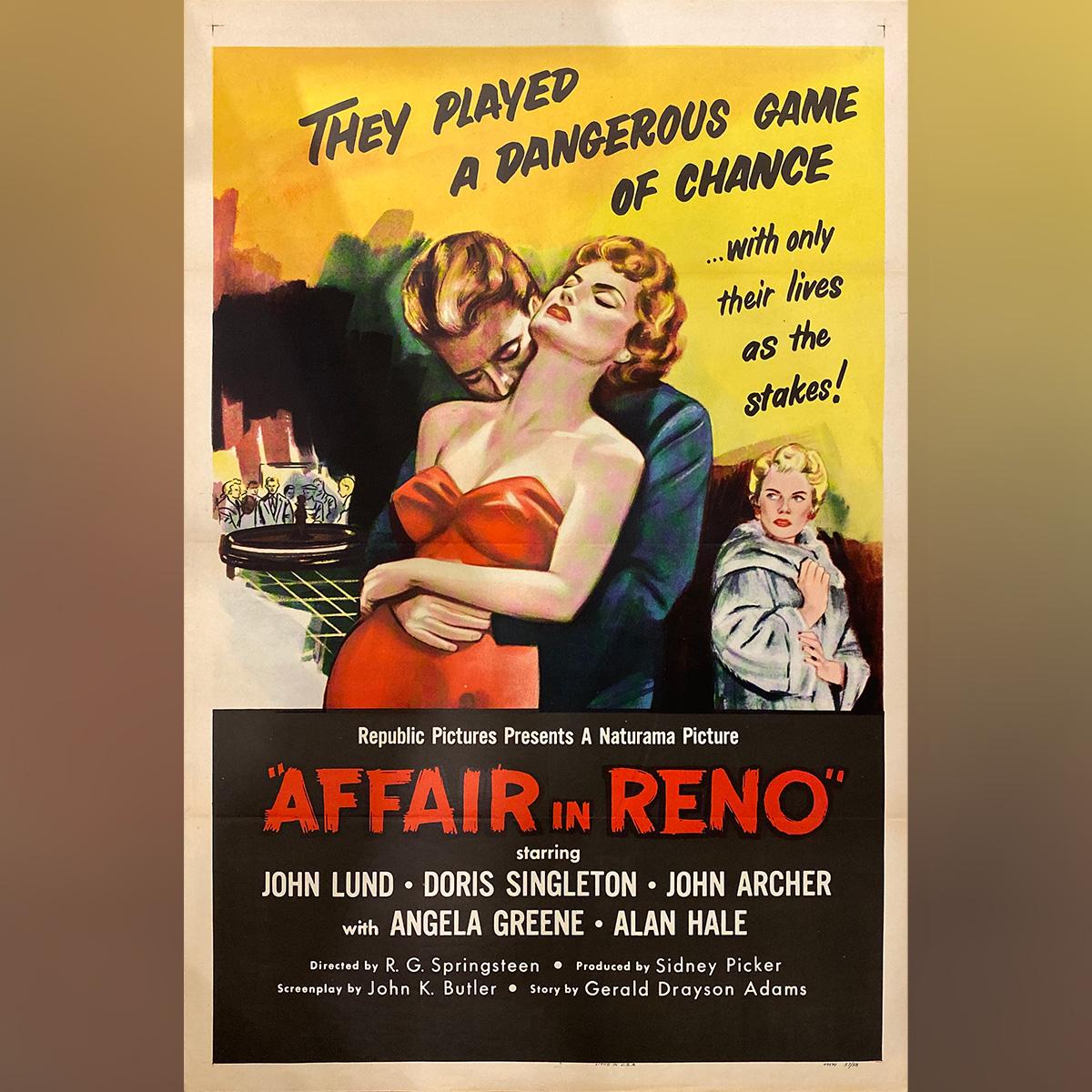 Americano Poster di Affair in Reno del 1957 in vendita
