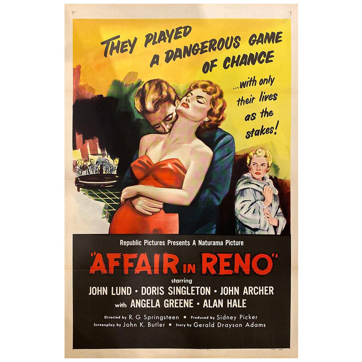 Affair in Reno '1957' Poster For Sale
