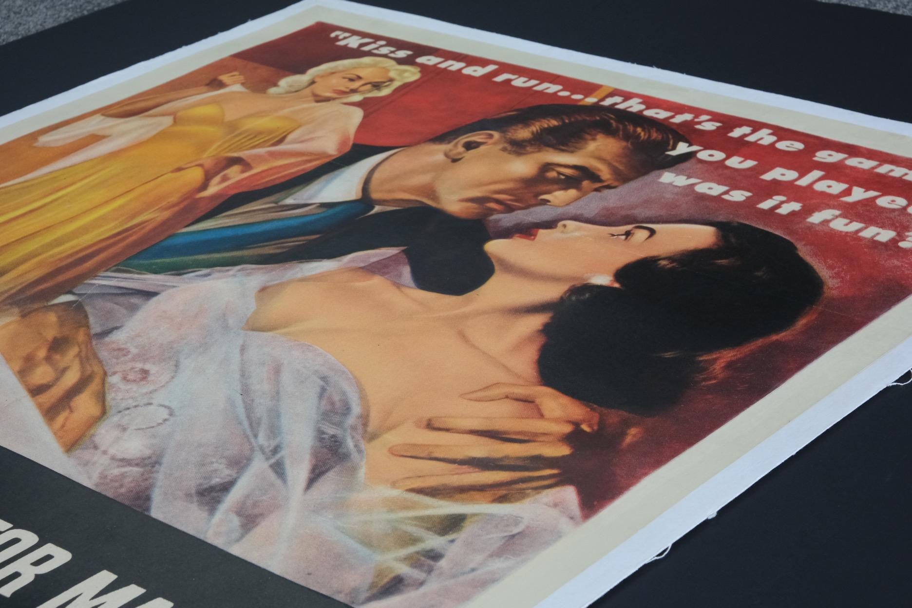 American Affair with a Stranger '1953' Original Vintage Poster Linen Backed For Sale