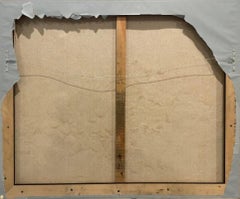 "Untitled" Swirling Abstract Oil on Canvas, Indonesian School of Affandi