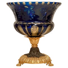 Charming brass and glass centerpiece, classic style , 1970s