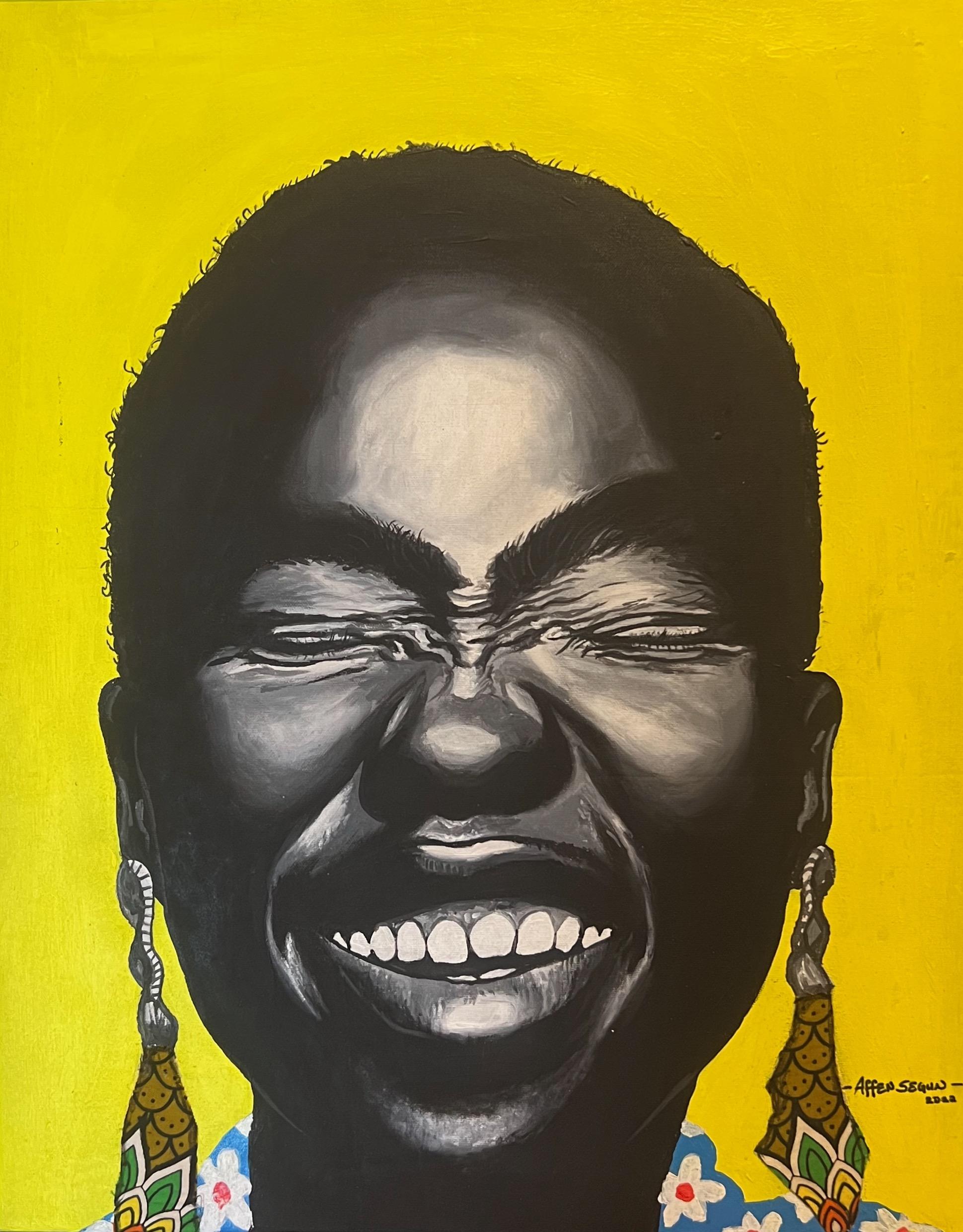 Affen Segun - &amp;quot;Eternal Joy&amp;quot; Oil portrait of Black woman smiling with ...