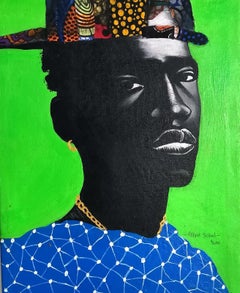 I Belong, Peinture - Tissu Ankara sur toile