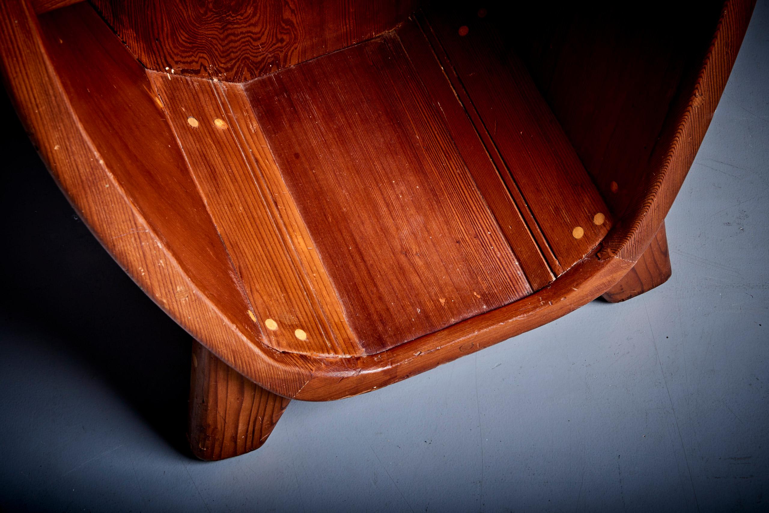 American Craftsman Étagère de meuble de rangement artisanal en bois rouge massif fait par Craftsman of California Studio en vente