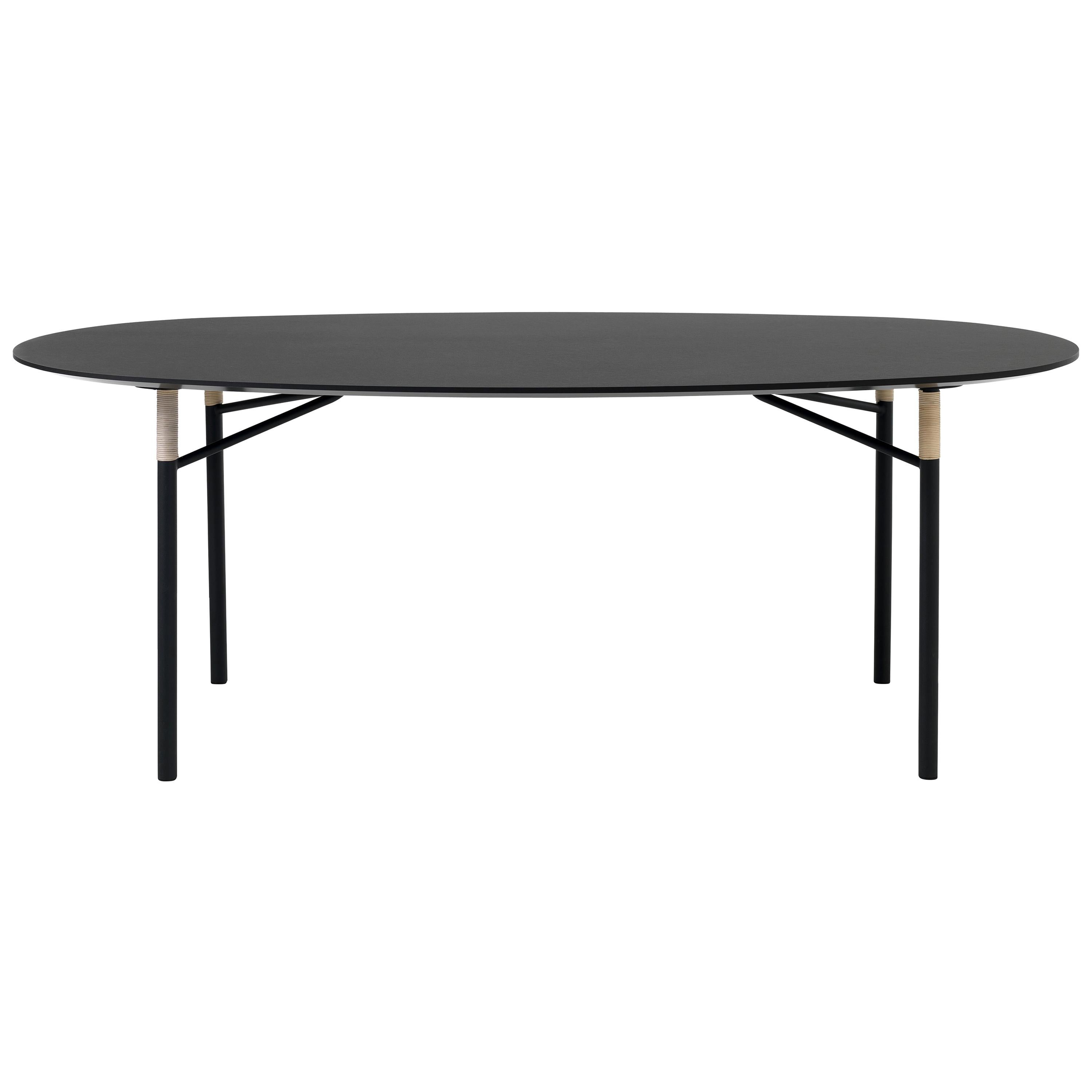 Affinity Dining Table in Black Ellipse by Halskov & Dalsgaard Design