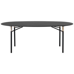 Affinity Dining Table in Black Ellipse by Halskov & Dalsgaard Design