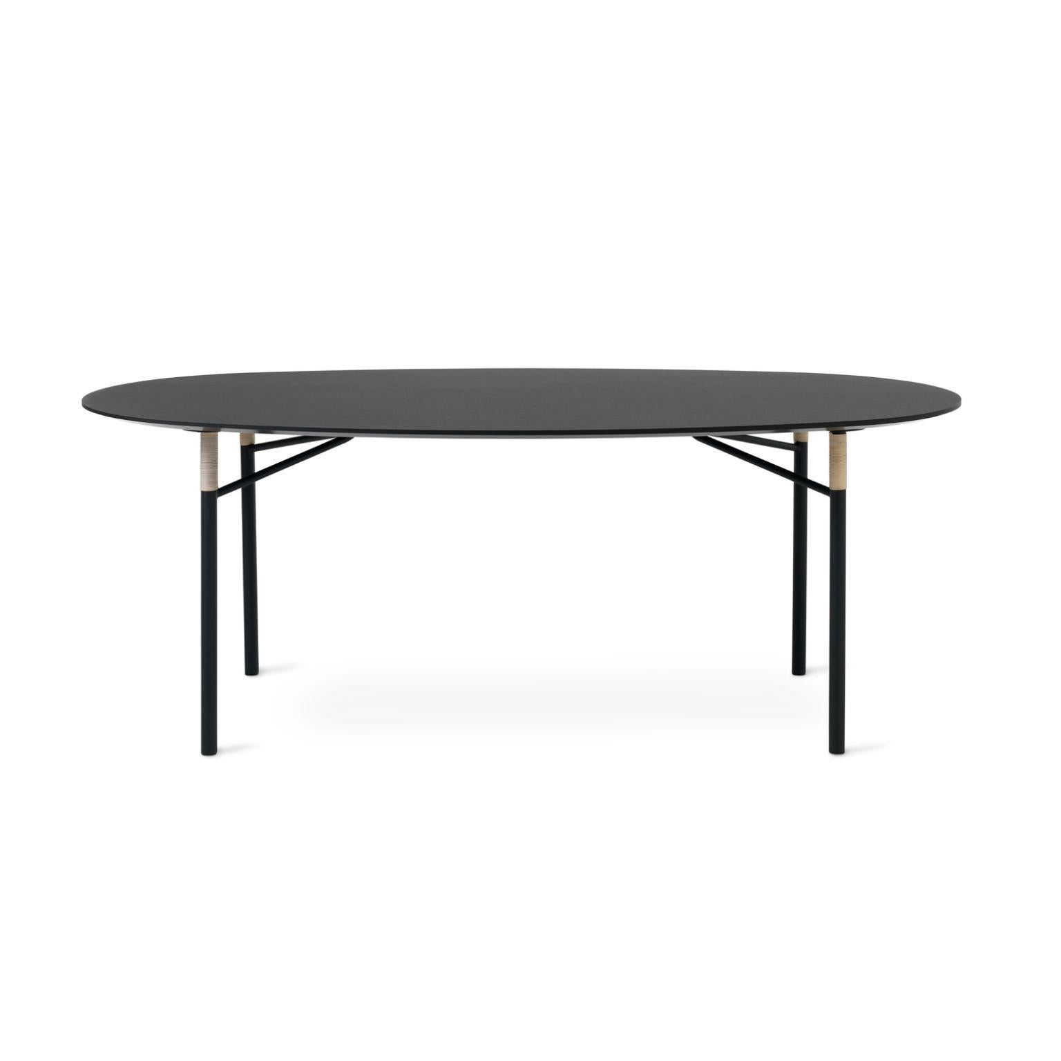 Post-Modern Affinity Ellipse Dining Table Black by Warm Nordic