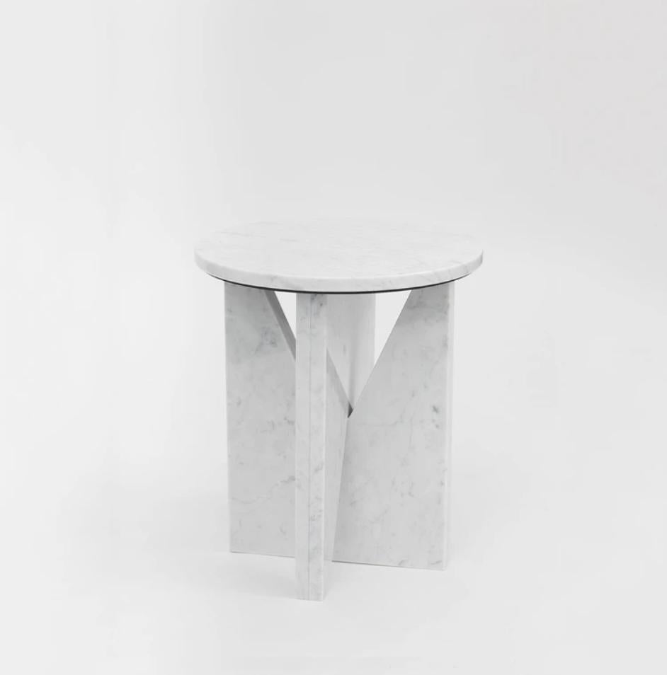 Affordances Side Table with Carrara Top and Carrara Legs by Jonathan Zawada In New Condition In New York, NY