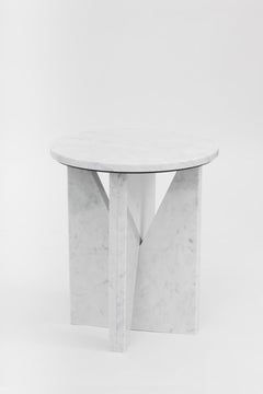 Affordances Side Table with Carrara Top and Carrara Legs by Jonathan Zawada