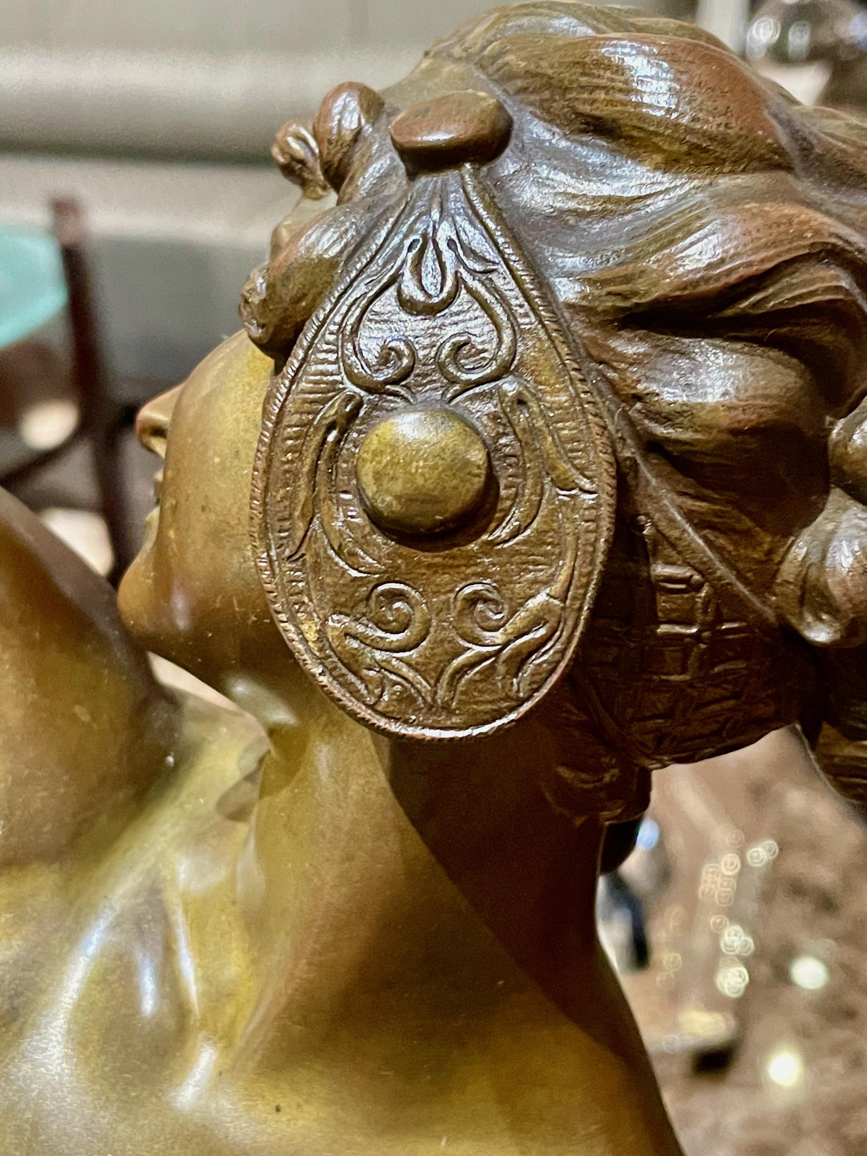 Art Deco Nude Bronze Sculpture by Affortunato Gory For Sale 11