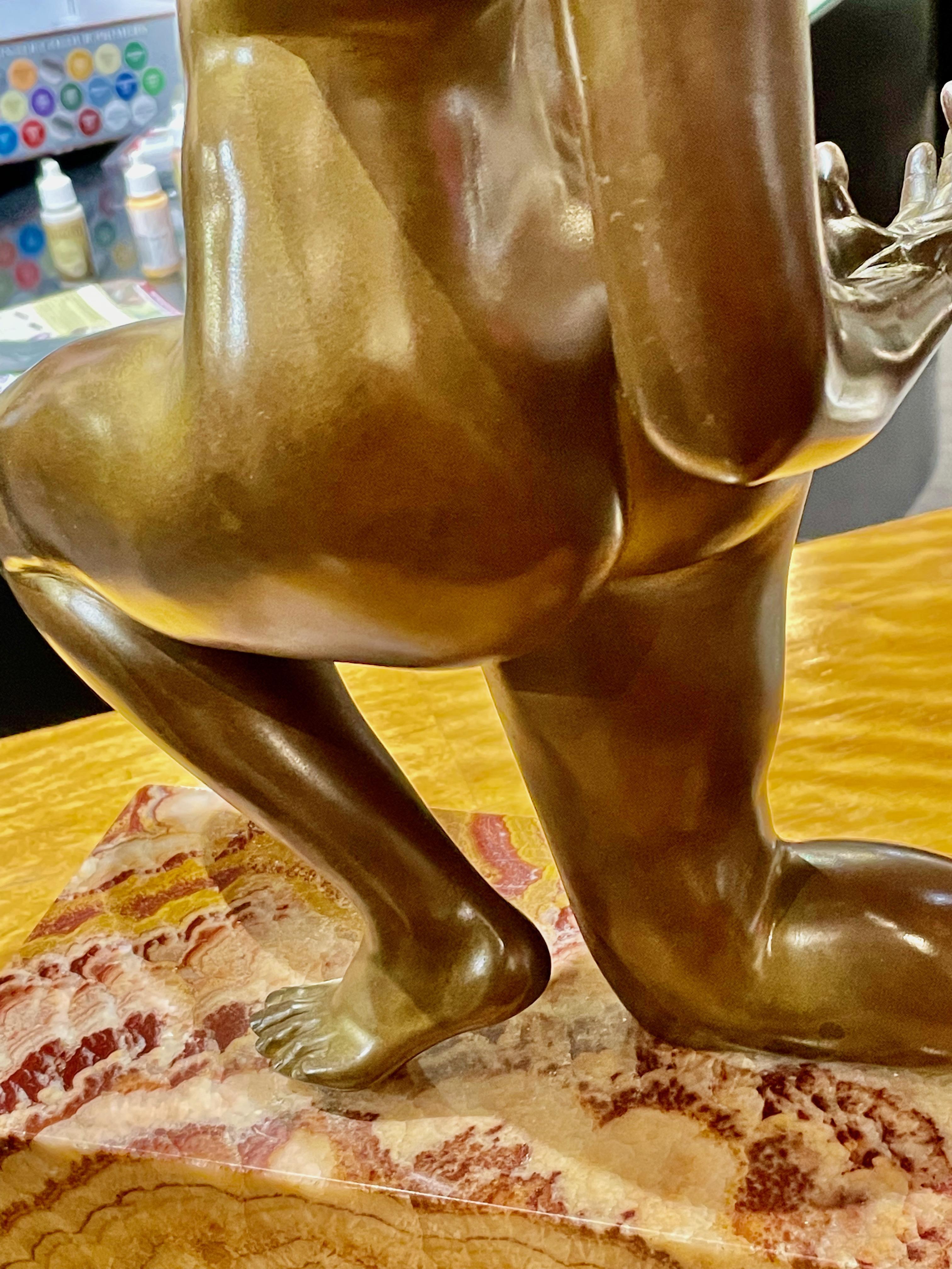 Art Deco Nude Bronze Sculpture by Affortunato Gory For Sale 13