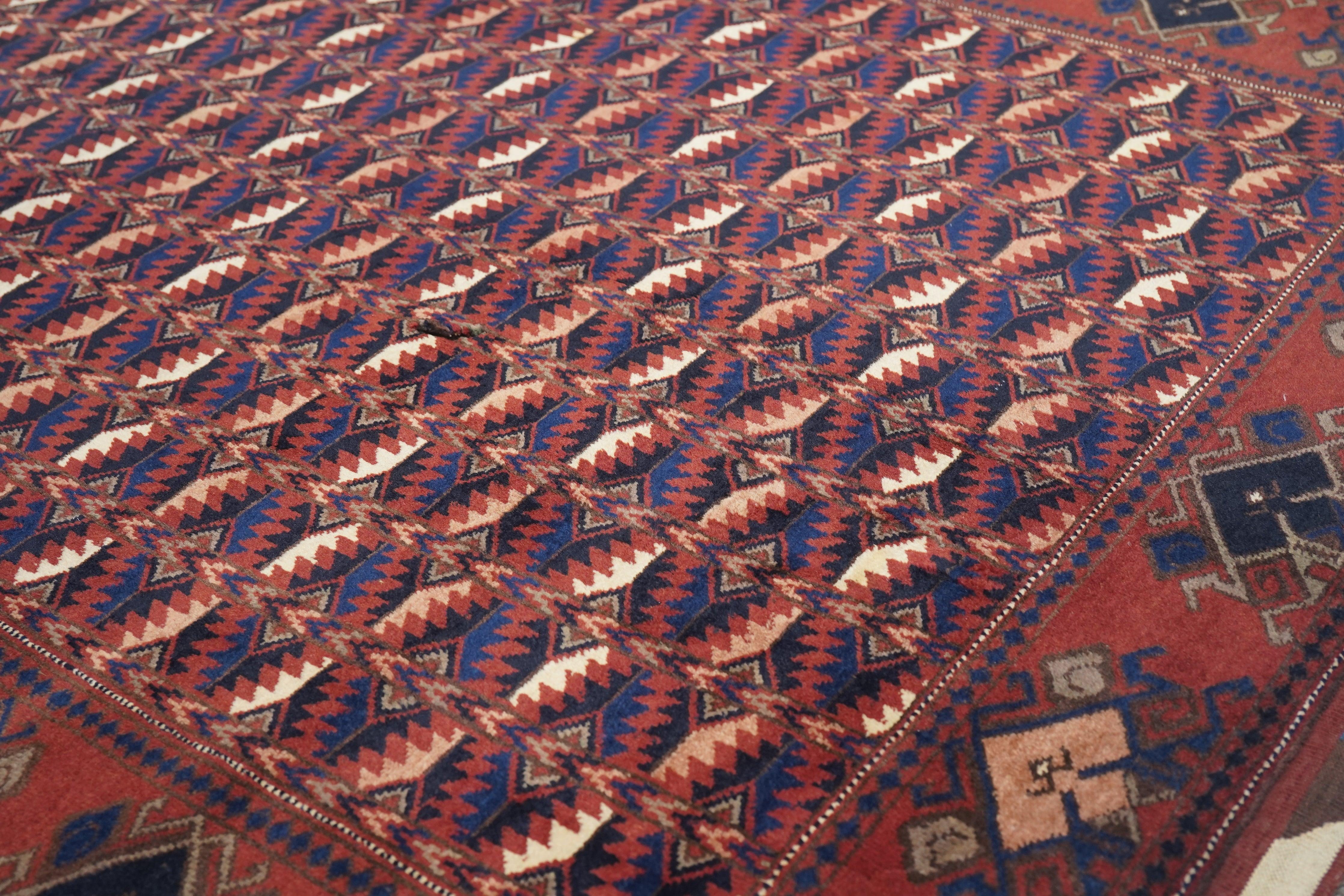 20ième siècle Tapis de sol afghan 5'3