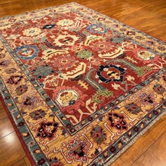 Tapis afghan en laine noué à la main de la tribu des Bakhshayesh, 4'4" x 5'10"